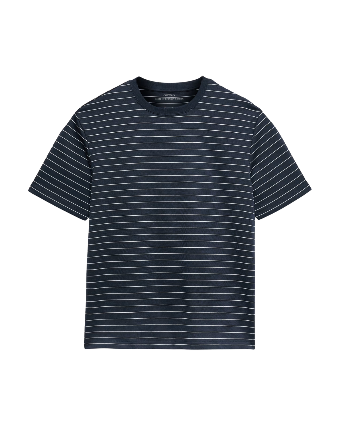 Striped Essential T-Shirt – Navy Blue