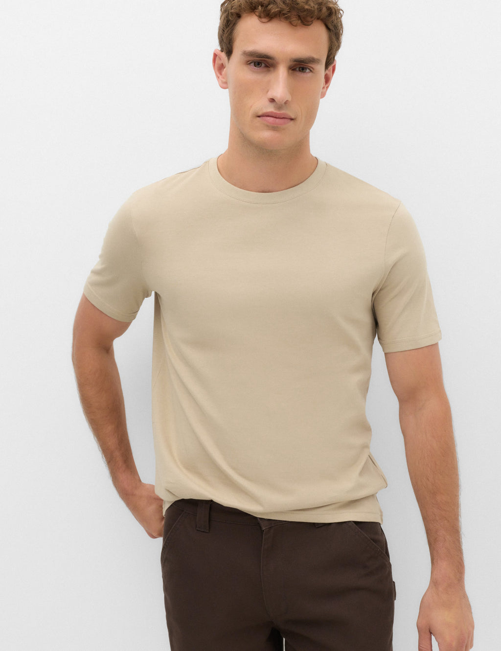 Crewneck T-Shirt – Cream