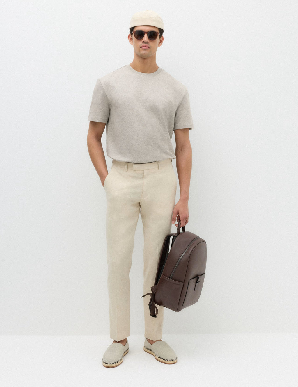 Textured T-Shirt – Light Beige