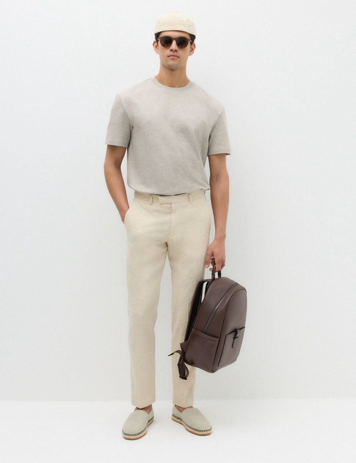 Textured T-Shirt – Light Beige